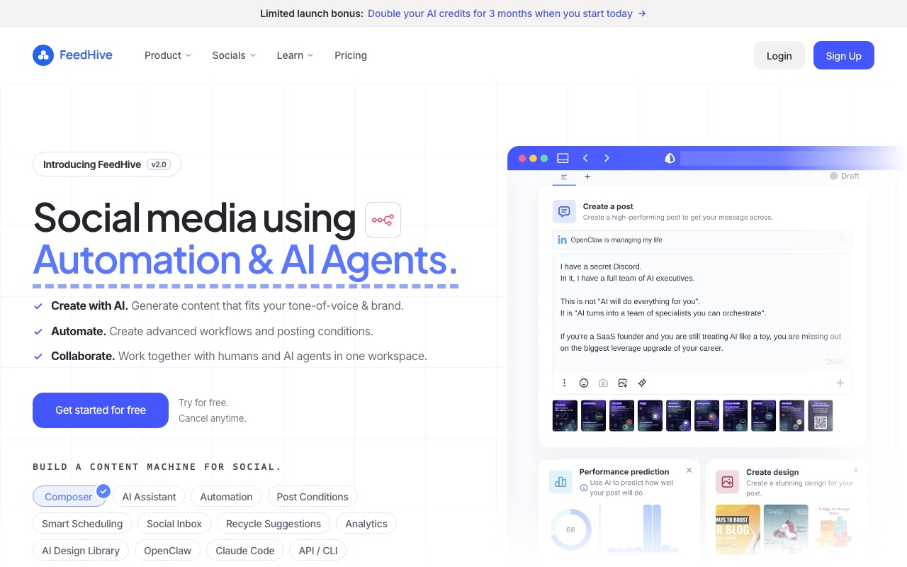 Screenshot of FeedHive